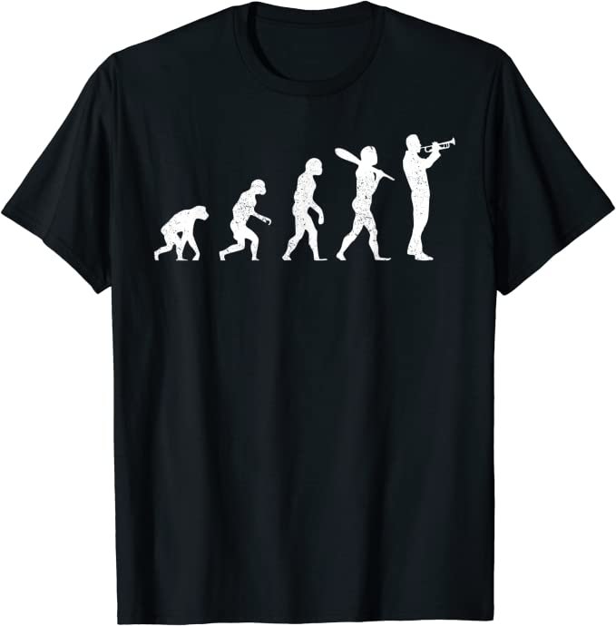 Camiseta trompeta evolution